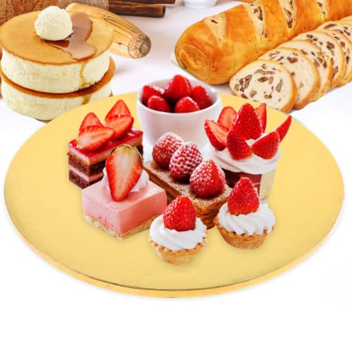 Cake Drum Round 10.03in Golden 1 Pack 1 Pack - size: 25.5X25.5X1.4CM