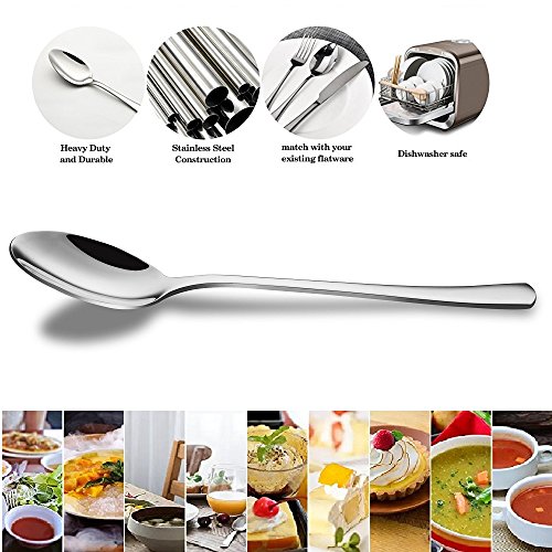 Demitasse Espresso Spoons,12-piece Mini Coffee Tiny Stainless Steel Spoons Bistro Small Spoons for Dessert, Tea, Appetizer(4.7Inch)… - size: 4.75 inches