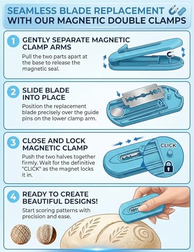 Extractable & Magnetic Bread Lame Sourdough Scoring Tool