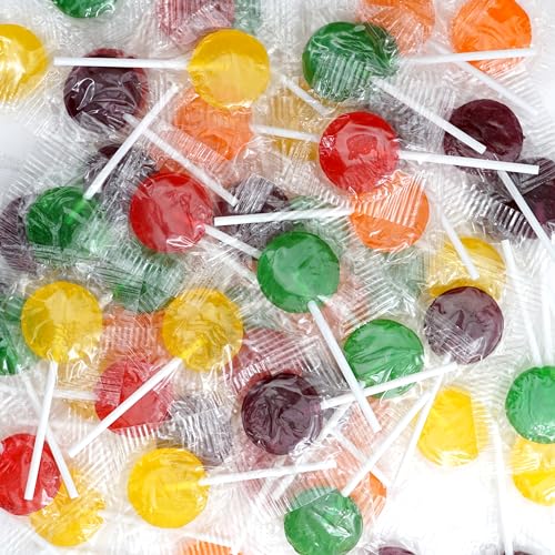 Lollipops Individually Wrapped Bulk, 5 Pound Bulk Candy (Approx 185 pcs.), Assorted Lollipop Flavors of Mixed Fruit Suckers - size: 5 Pound