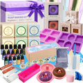 BeadHub Soap Making Kit for Adults Beginners | 6LBS Melt & Pour Soap Base - Shea Butter, Clear Glycerin & Goat Milk, All-in-one Deluxe Kit for Soaps with Fragrances, Colors, Making Tools & Supplies