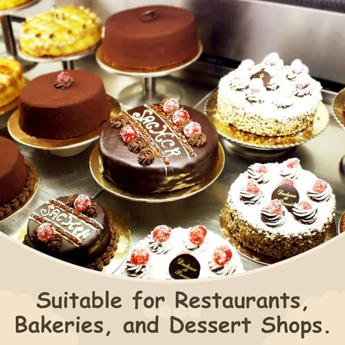 uxcell 50 Pcs Scalloped Cake Circle Base, 4.9 Inch Wave Cake Cardboards Greaseproof Cardboard Round Wave Cake Pastry Pan Base for Weddings Parties Birthday Desserts Cupcake (Silver) - color: Silver, size: 4.9Inch