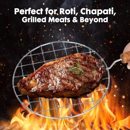 2 Pack Round Barbecue Rack Net 7.48-inch Stainless Steel
