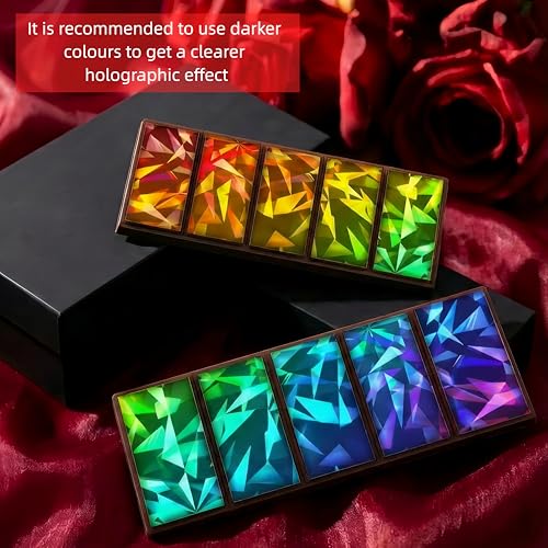 Christmas Candy Molds Holographic Chocolate Mold Silicone, Diamond - color: Diamond, style: Rectangle