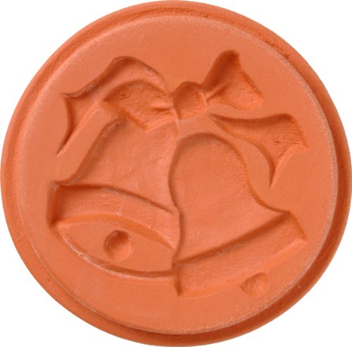 JBK Pottery Terra Cotta Cookie Stamps for Baking, Oven & Dishwasher Safe - Cookie Cutter, Molder, Stamper Press, Ideal for Cookies, Polvoron, Pastry, Shortbread, Butter Maker - Bells Themed Designs - size: Bells