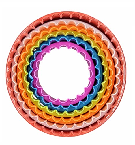 Handy Housewares 6pc Scalloped Biscuit/Cookie Dough Cutter Set, Round & Flower Edged, Dishwasher Safe, Plastic - size: 1 Set