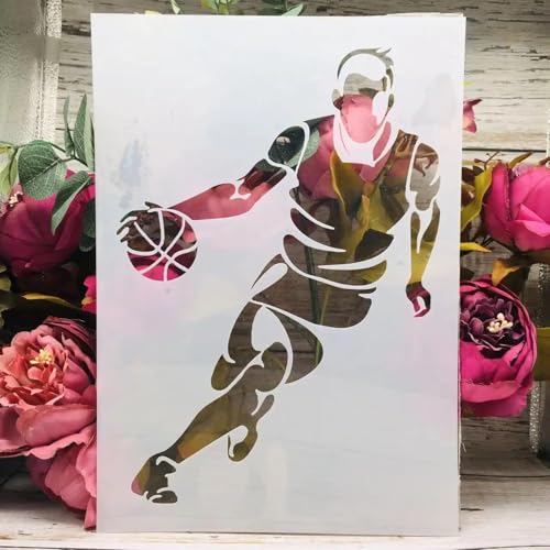 TIAMECH A4 Reusable Basketball Stencil for Painting - style: Basketball