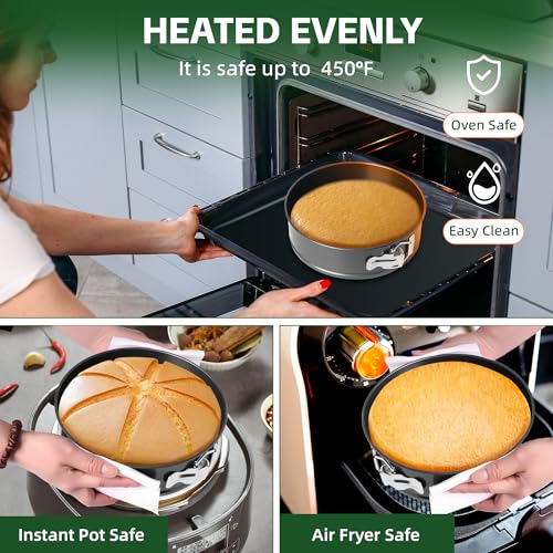 9 Inch Nonstick Springform Pan - Cheesecake Pan with Removable Bottom, Round Baking Mold for Cheesecake, Pie, Desserts & More - Baking Bakeware Accessory, Matte Black - size: 9 inch