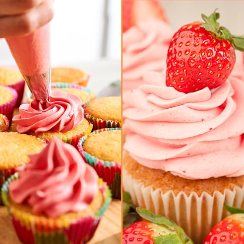 3Pcs/set Ball Russian Piping Tips,Stainless Steel Russian Piping Tips with 10Pcs Disposable Piping Bags,Cake Icing Nozzles Flower Cake Decorating Tips Kit For Baking
