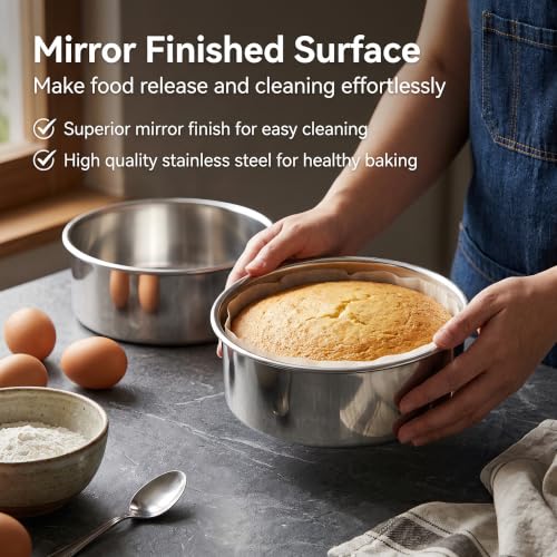 Homikit 4 Inch Round Cake Pan set of 3, Mini Layer Cake Baking Pans - size: 4 inch