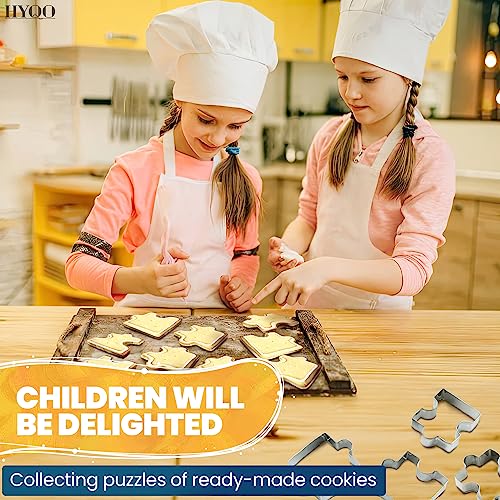 4 Pcs Mini Puzzle Piece Cookie Cutter, Small Cookie Cutters Shapes - size: Alphabet