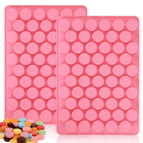 Mini Round Silicone Mold, 55 Cavities Cylinder, 0.8 Inch, 2 Pcs