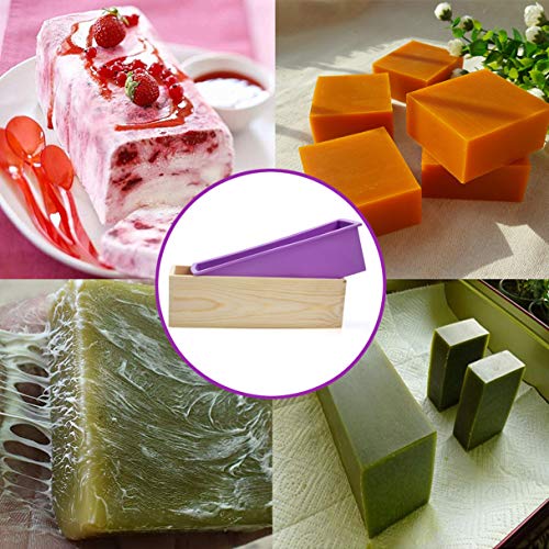 Voulosimi Cake Moulds - Making Cutting Mold with Wavy Cutter & Straight Slicer and 100 Pcs 6 x 6 inch Shrink Wrap Bags - color: Steel Straight Scraper/Cutting Mold Kit