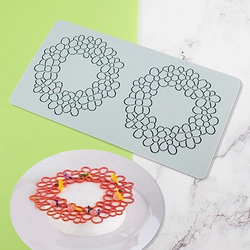 Snowflake Silicone Chocolate Candy Fondant Mold 3D Embossing - size: D_ Flower Ring