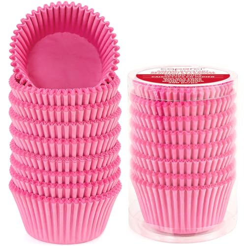 Caperci Standard Pink Cupcake Liners for Baking Paper Muffin Cups 200pcs - color: Pink