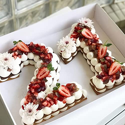 Ducodocu Large Silicone Number Cake Mould 3D Novelty Cake Pan DIY Baking Mold for Birthday Anniversary Number of 2 - size: 2
