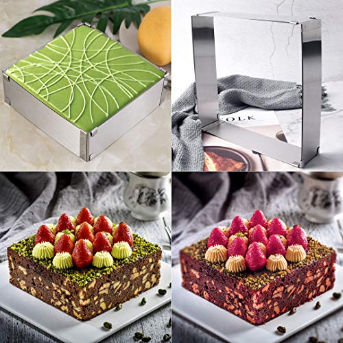 Adjustable Stainless Steel Cake Ring 2 Pack- 6 to 12 Inch