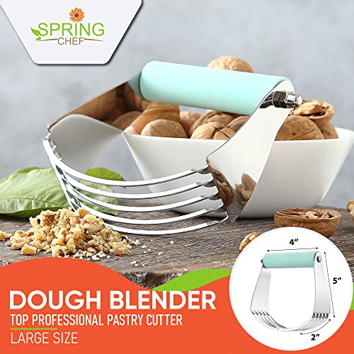 Spring Chef Large Dough Blender For Baking - Durable Pastry Blender - Mint - color: Mint, size: 4" Large