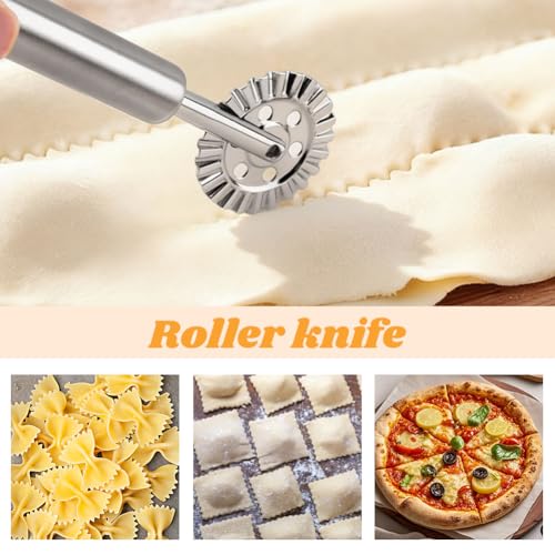 8PCS Ravioli Maker Press Set,for Homemade Pasta,Dumpling,Pastry Kit - color: Yellow