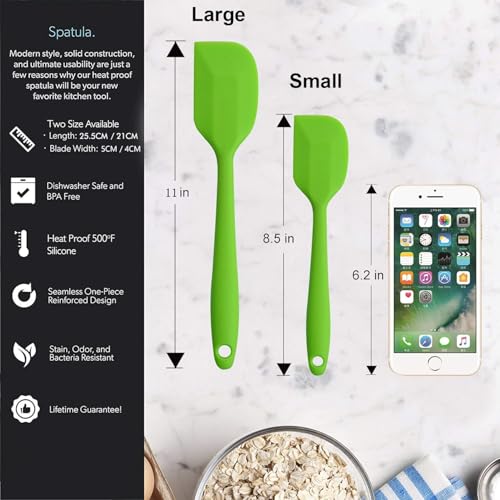 Silicone Spatula 4-piece Set, Heat-Resistant Spatulas, Non-stick Rubber Spatulas Non-Stick Flexible Scrapers Baking Mixing Tool (Small) - size: Small