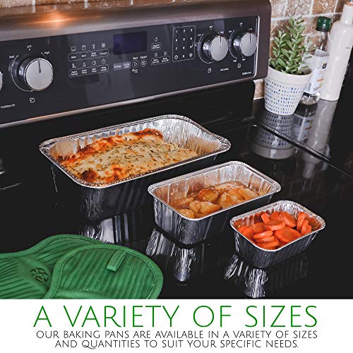 PLASTICPRO [3 Lb 10 Pack Disposable Loaf Pans Aluminum Tin Foil Meal Prep Bakeware - Cookware Perfect for Baking Cakes, Bread, Meatloaf, Lasagna 3 Pound 11'' X 5'' X 2.75'' - size: 3 Pound