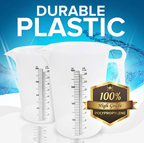 ACCUPOUR 8oz (250 mL) Measuring Pitcher, Plastic, Multipurpose - Great for Chemicals, Oil, Pool and Lawn - Ounce (oz) and Milliliter (mL) Increments (1 cup) (Pack of 3) - size: 8oz (Pack of 3)