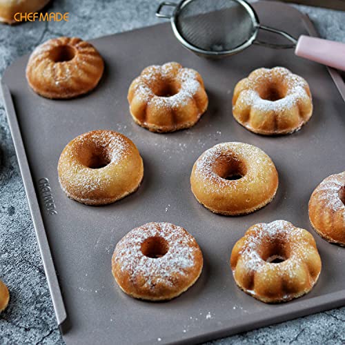 CHEFMADE Donut Pan, Nonstick 6 Cavity Pattern Doughnut Pan for Baking - style: 6 Cavity Fancy Donut