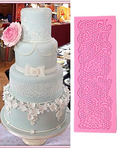 Set of 3 Silicone Fondant Lace Mat Cake Decorating Mold