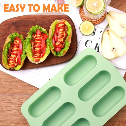 QELEG Hot Dog Bun Pan, 2 Pack