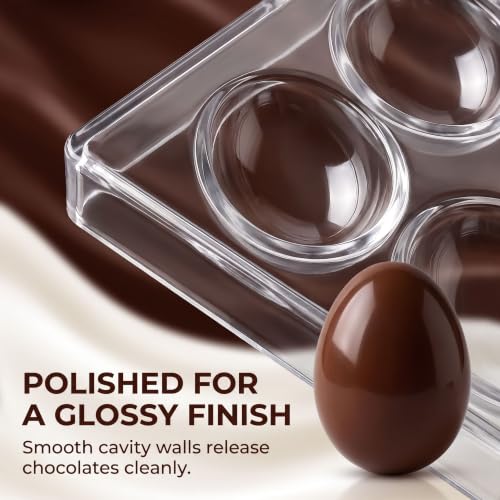 Pack of 2 Chocolate Candy Mold PC Polycarbonate Chocolate Making Mould with Scraper(Cube +Oval Egg) - color: Cube +Oval Egg