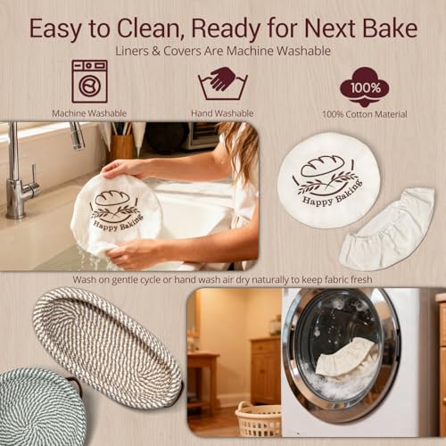 Sourdough Banneton Bread Proofing Basket for Sourdough Bread Proofing - color: A3-Green/Brown