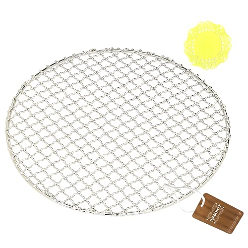 Stainless Steel Wire Round 11.6 Inch Diameter Cooking Grate Grid Grill Barbecue Net Wire Steaming Cooling Rack Wire Pan Grate Baking Rack Icing Rack Round Shape (295mm/11.6") - size: Dia 11.6"