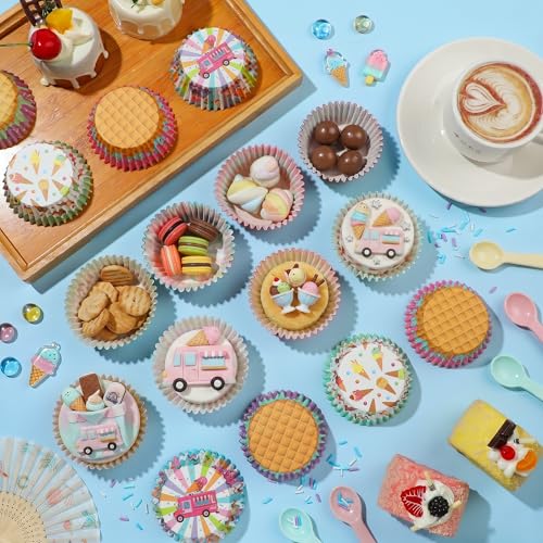 Summer Cupcake Liners, 200PCS Ice Cream Cupcake Liners - style: Ice Cream