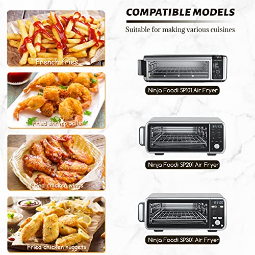 WMKGG 12 inch Air Fryer Parchment Paper Squares, 100 Sheets Unbleached Pre-Cut Baking Disposable Paper Liner for Ninja Foodi Flip SP101/SP201/SP301/SP351, Cuisinart Toaster Oven, Microwave (Pack of 2) - size: 12"x12"-100 pcs Parchment Paper (Pack of 2)