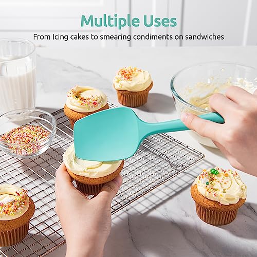 U-Taste Silicone Spoon Spatula Set of 3, 480°F High Heat Temp, Aqua Sky - color: Aqua Sky