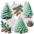 Christmas Tree Silicone Molds Pine Tree Pinecone Fondant Molds - color: Style H