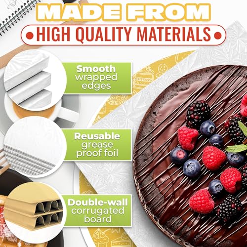 1 Pack Thick Rectangle Cake Drum 13.8x9.9 in - White 9x13 Cake Board - style: Classic