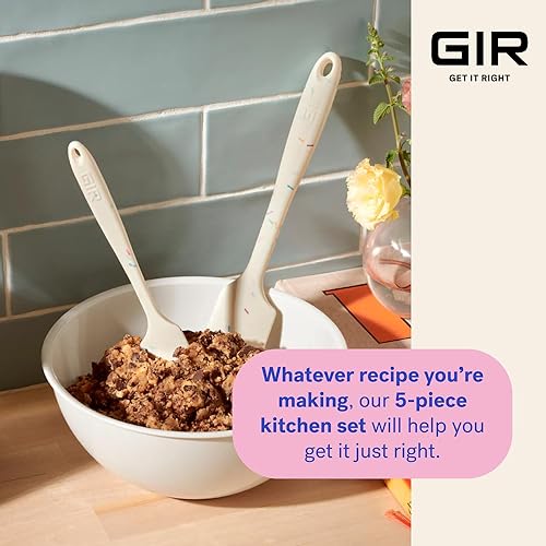 GIR: 5-Piece Silicone Ultimate Kitchen Utensils Set – Studio White - color: Studio White, size: 5 - Piece Set