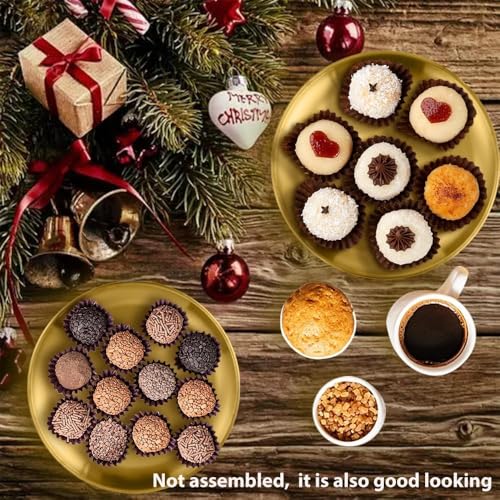 3 Tier Stainless Steel Cupcake Stand, Gold Metal Serving Tray Cake Holder Cake Display Stand for Holiday Dessert Table Decorations Birthday Party Wedding - size: 3 Tier