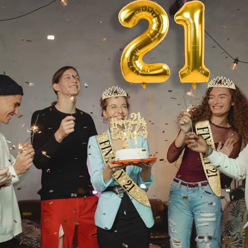 YeohJoy Gold 21st Birthday Decorations for Her - style: 21st