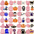 24pcs Halloween Cookie Cutters Stamps Biscuit Baking Tools Embossing Cookie Molds - style: Halloween