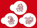 Designer Stencils Silk Paisley Cookie Stencils, Mini, Beige/Semi-Transparent