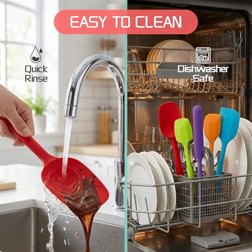 5 Pieces Silicone Spatula Set BPA Free - color: Multicolor