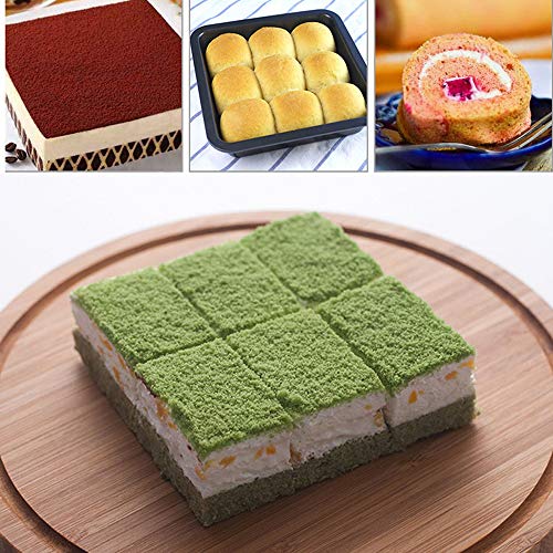 2pcs Mini Baking Pans 8 X 8 Inch (Inner 7.5 X 7.5) Square Cake Pan Bread Pan Nonstick Heavy Carbon Steel Bakeware - size: 8.33x8.33 inch Black