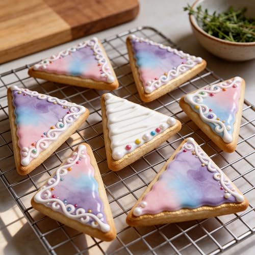ZADE Triangle Cookie Cutters Set, 7PCS Stainless Steel Kitchen Baking Tools - color: Triangle