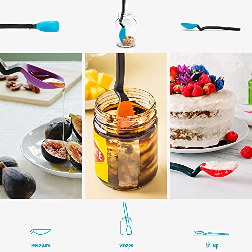 Dreamfarm Mini Supoon Non-Stick Sit-Up Silicone Scraping Cooking Spoon, Jar Scraper Measures 5ml Tsp - 8" Dreamfarm Blue - color: Blue, size: Mini