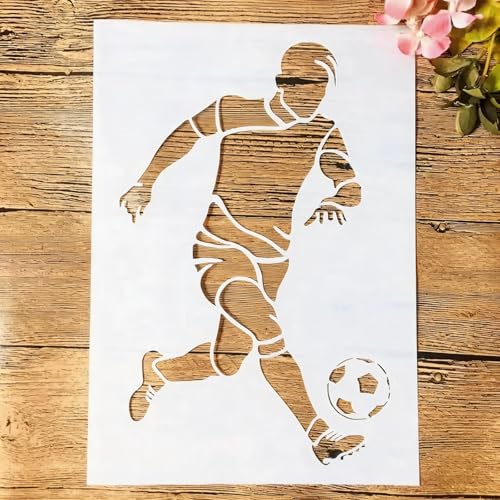 TIAMECH A4 Reusable Football Sports Stencil for Painting - style: Football Sports