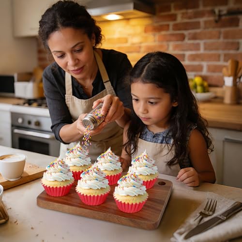 Caperci Heavy Duty Red Cupcake Liners Standard Muffin Baking Cups 150pcs - color: Red