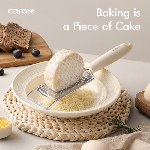 CAROTE 22-Piece Cooking Utensils Set with Wood Cool-Touch Handles, Cream - size: 22 PCS