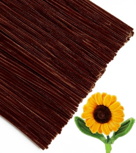 IOOLEEM Pipe Cleaners, 200pcs Dark Coffee, Chenille Stems Bulk for Crafts - color: Dark Coffee, size: 200 Count